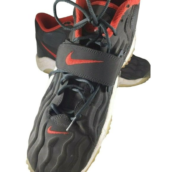 Nike Zoom Air Mens 13 Red Grey 2012 Basketball Shoes 554989 Sneakers - Picture 2 of 12